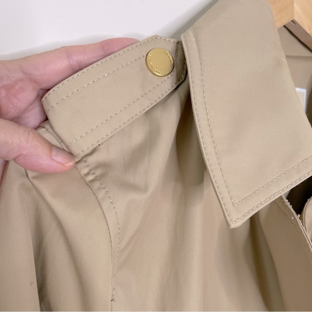MICHAEL Michael Kors Belted Front-Zip Trench Coat preppy office travel workwear - Picture 12 of 16